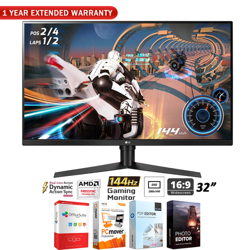 LG 32` Class QHD Gaming Monitor with FreeSync (32GK650F-B) + Extended Warranty Pack