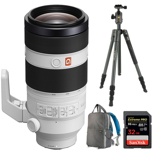 Sony FE 100-400mm f/4.5-5.6 GM OSS Full Frame E-Mount Lens w/ Tripod Bundle