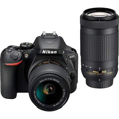Nikon Refurbished D5600 24.2MP DSLR Camera 18-55mm VR & 70-300mm ED Lens