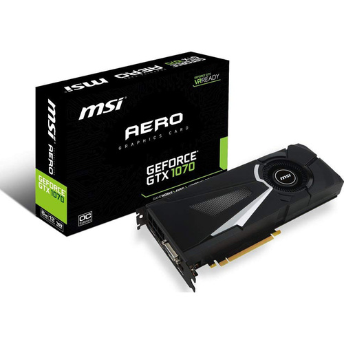 MSI GeForce GTX 1070 Gaming 8G Graphics Card - GTX 1070 AERO 8G OC