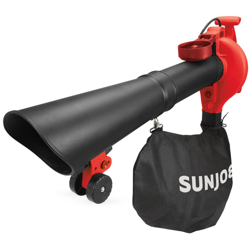 Sun Joe 14AMP 250MPH 4-in-1 Electric Blower/Vaccum/Mulcher/Gutter Cleaner SBJ606E - Red