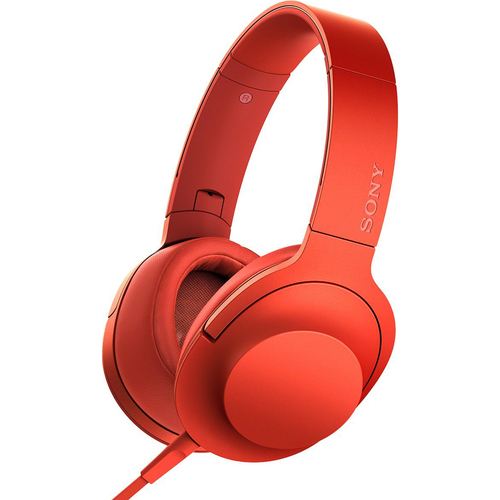 Sony MDR100AAP h.Ear on Premium Hi-Res On-Ear Stereo Headphones - Cinnabar Red
