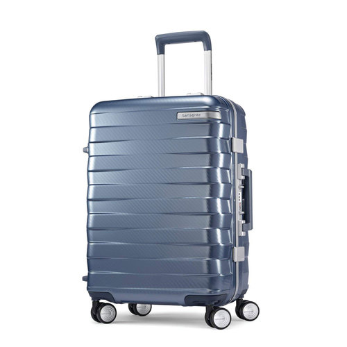 Samsonite Framelock Hardside Zipperless Checked Luggage with Spinner Wheels, 25` Ice Blue