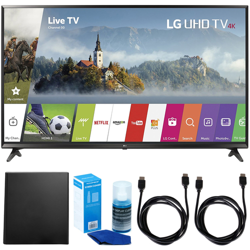 LG 55-inch 4K Ultra HD Smart LED TV (2017 Model) with Indoor Antenna Bundle