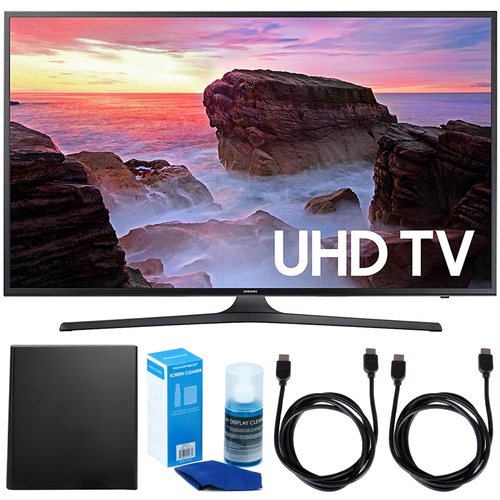 Samsung 40` 4K Ultra HD Smart LED TV (2017 Model) with Indoor Antenna Bundle