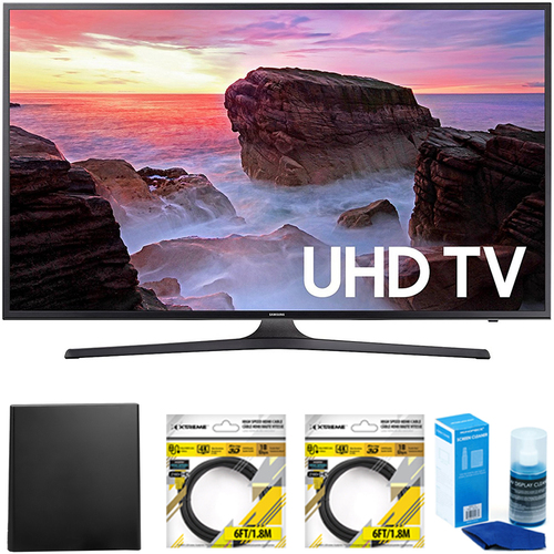 Samsung 65` 4K HDR Ultra HD Smart LED TV 2017 Model with Antenna Bundle
