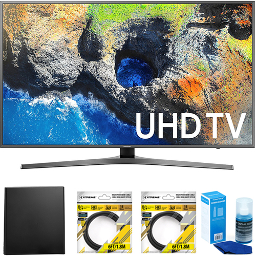 Samsung 54.6` 4K Ultra HD Smart LED TV 2017 Model with Antenna Bundle