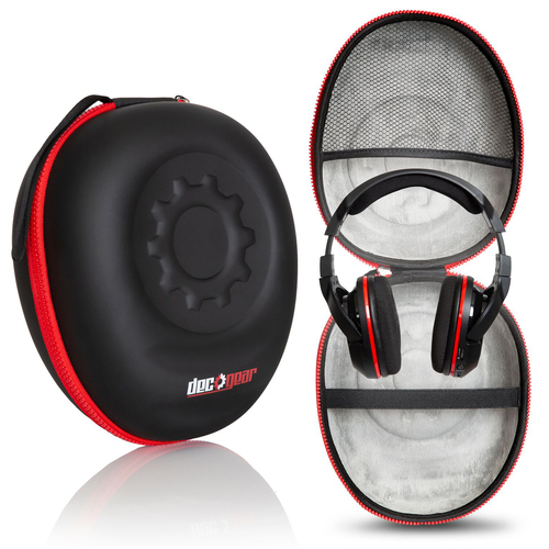 Deco Gear Full-Sized Premium Hard Body Professional Headphone Case with Plush Interior 