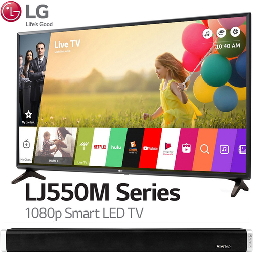 LG 49LJ550M 49 Inch Full HD 1080p Smart LED TV + 24` Sound Bar