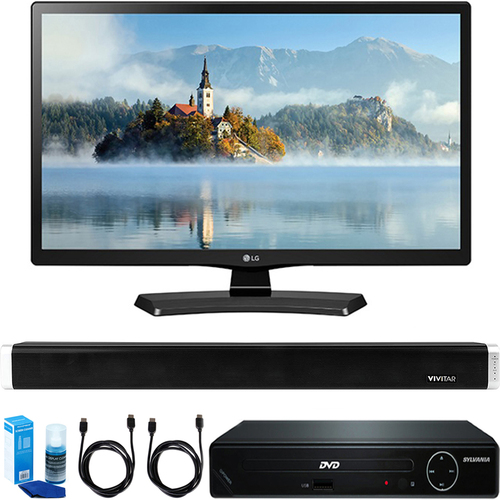 LG 22` Class 21.5` Diag Full HD LED TV w/ HDMI DVD Player & Sound Bar Bundle