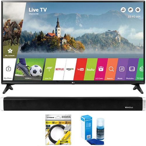 LG 49` Class Full HD 1080p Smart LED TV 2017 Model 49LJ5500 + Sound Bar Bundle