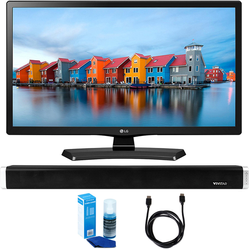 LG 24-Inch Smart LED TV (2017 Model) w/ Bluetooth Sound Bar Bundle