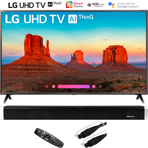 LG 43UK6300 43`4K HDR SmartLED AI UHD TV w/ThinQ 2018 w/ Sound Bar Bundle