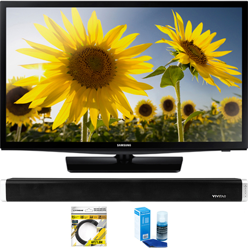 Samsung 24` HD 720p Smart LED TV Clear Motion Rate 120 + Soundbar Bundles