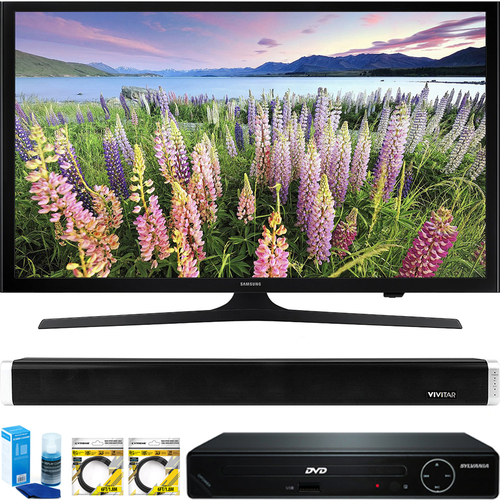 Samsung 50` Full HD 1080p LED HDTV 2015 + HDMI DVD Player & Sound Bar Bundle