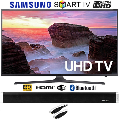 Samsung UN43MU6300 43-Inch 4K Ultra HD Smart LED TV (2017) with Soundbar Bundle