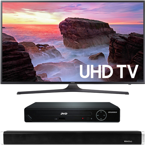 Samsung 43` 4K Ultra HD Smart LED TV 2017 + HDMI DVD Player + Bluetooth Sound Bar