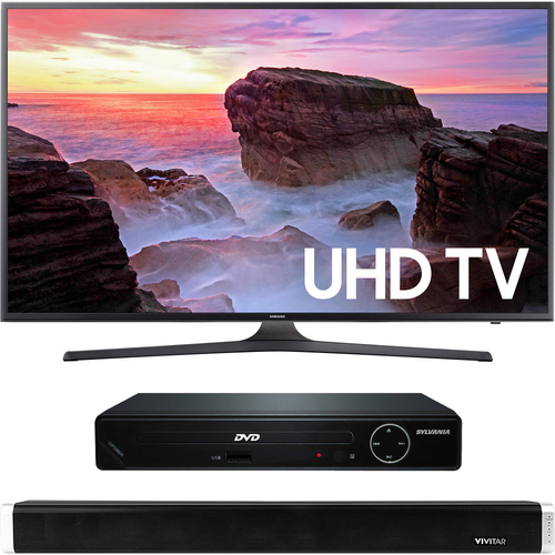 Samsung 40` 4K Ultra HD Smart LED TV 2017 + HDMI DVD Player + Bluetooth Sound Bar