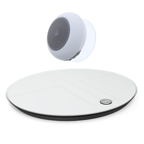 Qardio Base 2 Wireless Smart Scale (White) with Bluetooth Shower Speaker