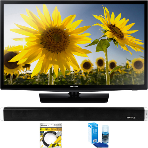 Samsung 28` 720p HD Slim LED Smart TV Clear Motion Rate 120 + Soundbar Bundles