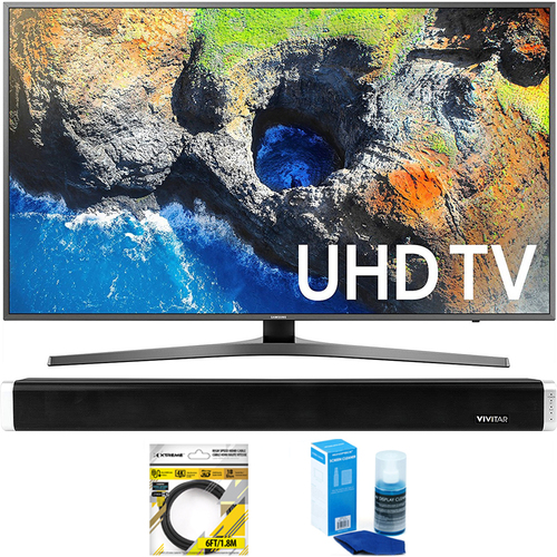 Samsung 54.6` 4K Ultra HD Smart LED TV (2017 Model) + Bluetooth Sound Bar Bundle