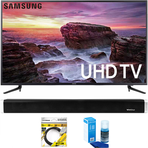 Samsung 58-Inch Smart MU6100 Series LED 4K UHD TV + Bluetooth Sound Bar Bundle