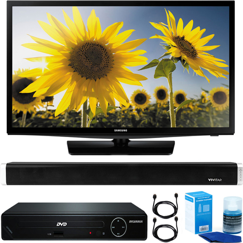 Samsung 24` 720p HD Slim LED TV Clear MR120 + HDMI DVD Player + Bluetooth Sound Bar