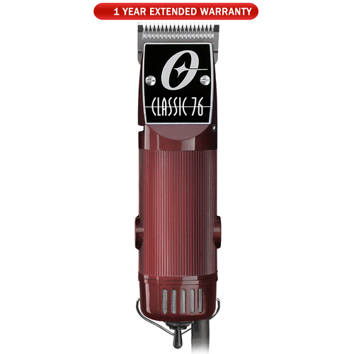 Oster Classic 76 Universal Motor Clipper w/ Detachable Blade Red + Extended Warranty