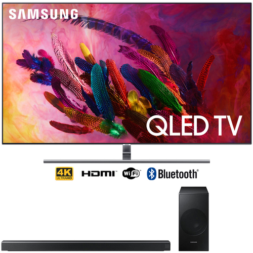Samsung 55` Q7FN QLED Smart 4K UHD TV (2018) with Soundbar Bundle
