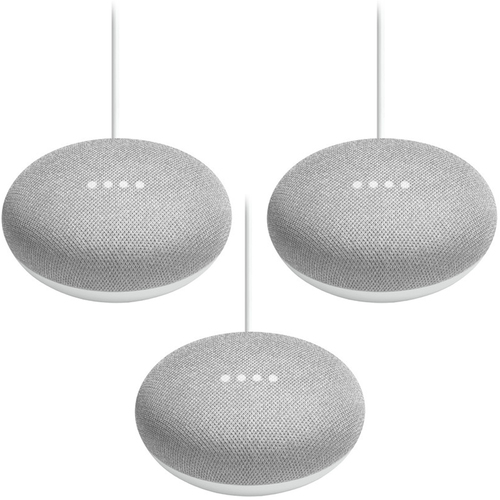 3-Pack Google Home Mini Smart Speaker with Google Assistant
