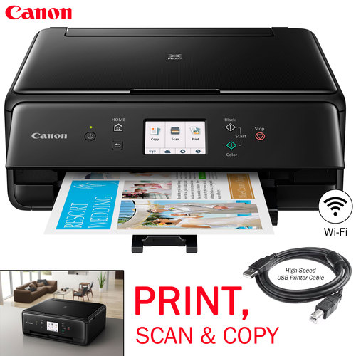 Canon PIXMA TS6120 Wireless Printer with Scanner&Copier+High-Speed Printer Cable