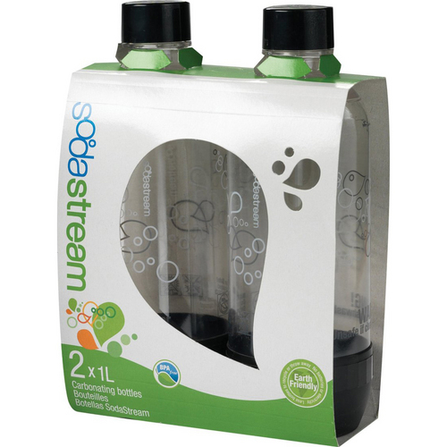 SodaStream 1L Carbonating Bottles Black (Twinpack)