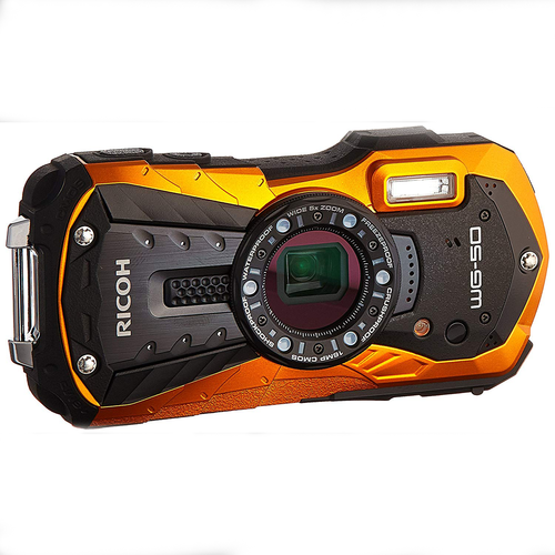 Ricoh WG-50 16MP Waterproof Digital Video/Still Camera with 2.7-Inch LCD - Orange