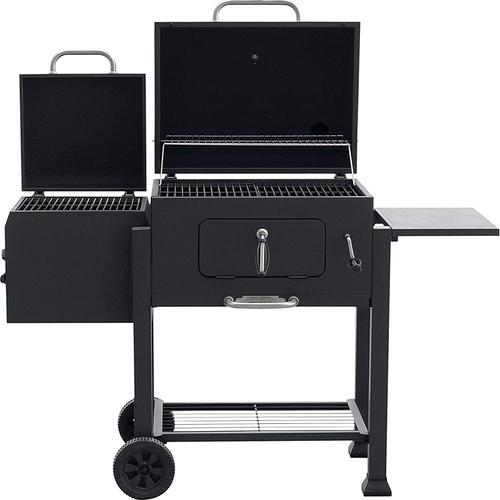 Landmann Vista Barbecue Grill w/ Offset Smoker Box in Black - 560202