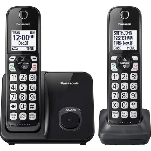 Panasonic Expandable Cordless Phone w/ Call Block 2 Handsets - KX-TGD512B