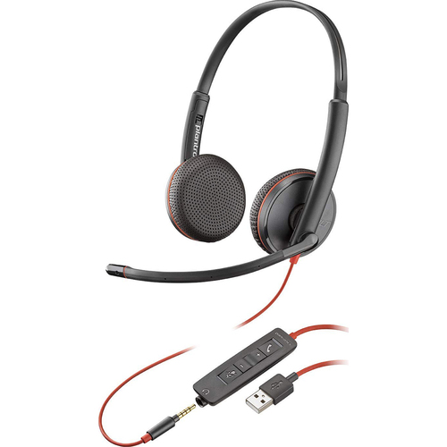 Plantronics Blackwire 3225 USB-A Headset On-Ear Mono Headset - 209747-101