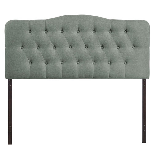 Modway Annabel Queen Upholstered Fabric Headboard in Gray