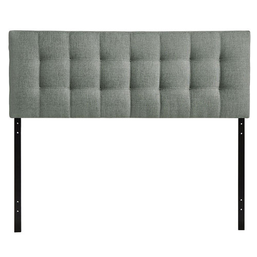 Modway Lily Queen Upholstered Fabric Headboard in Gray