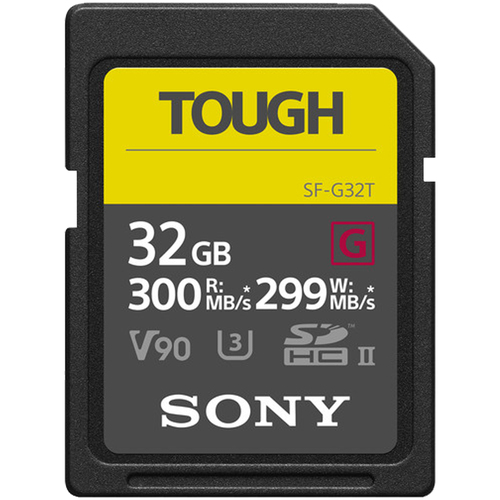 Sony 32GB SF-G Series TOUGH UHS-II SDXC Memory Card 300/299MB/s Speed SF-G32T