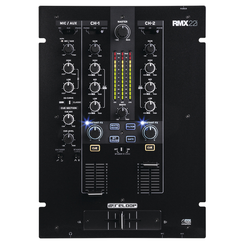 Reloop Digital FX Mixer with iPad Split Connection, 2+1 Channel Club Mixer AMS-RMX-22i