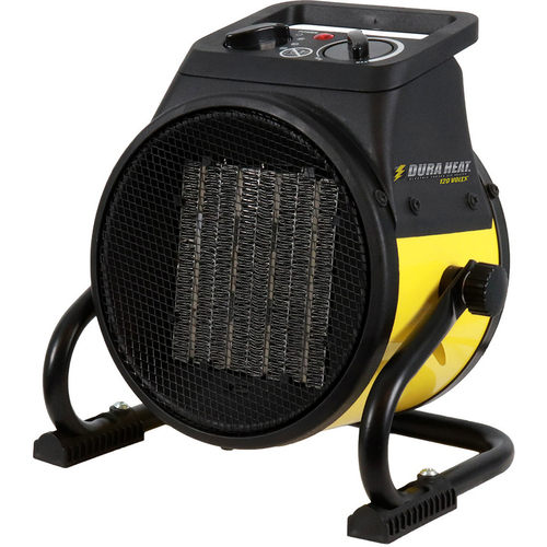 Dura Heat 1500W Electric Forced Air Utility Heater, Black/Yellow - EUH1465