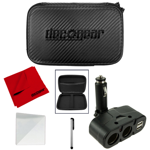 General Brand Hard 7` EVA Tablet/GPS Case, USB/DC Car Charger, Stylus, Screen Protector, Cloth