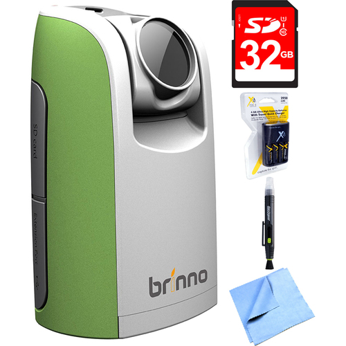 Brinno Time Lapse & Stop Motion HD Video Camera Green w/ 32GB Memory Card Bundle