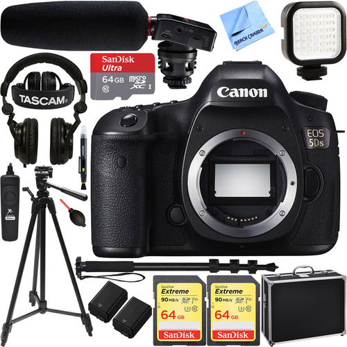 Canon EOS 5DS 50.6MP Digital SLR Camera (Body) + Tascam Pro Video Bundle