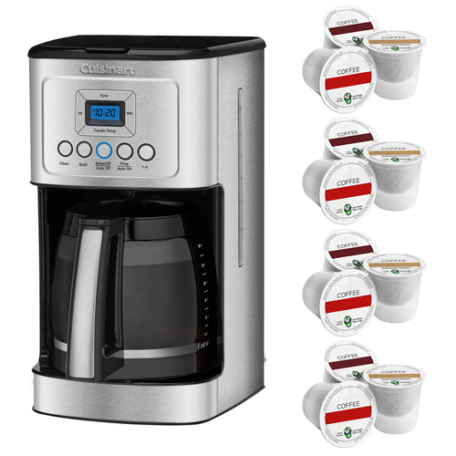 Perfect Temp 14-Cup Programmable Coffeemaker Stainless Steel + 12 K-Cup Pack