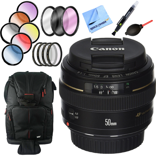 Canon EF 50mm f/1.4 USM Standard + Medium Telephoto Lens for Canon + Accessories Kit