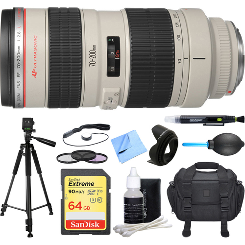 Canon EF 70-200mm F/2.8L USM Lens Deluxe Accessory Bundle