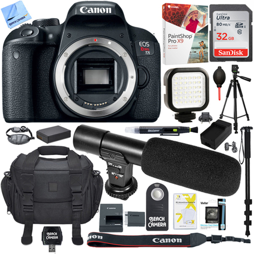 Canon EOS Rebel T7i Digital SLR Camera (Body) with 32GB Accessories Kit