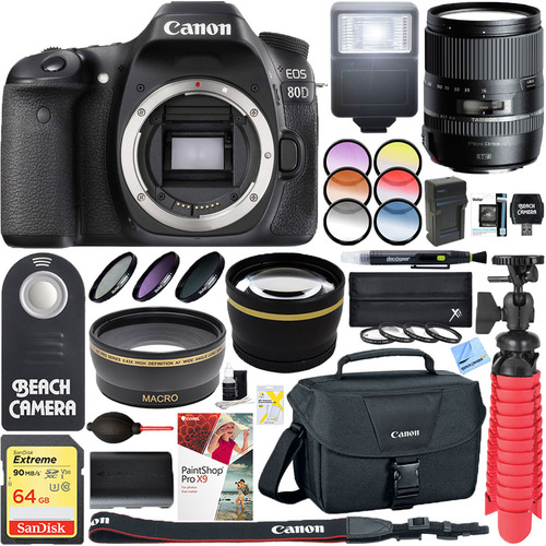 Canon EOS 80D 24.2 MP Digital SLR Camera + Tamron 16-300mm Di II VC PZD Macro Lens Kit