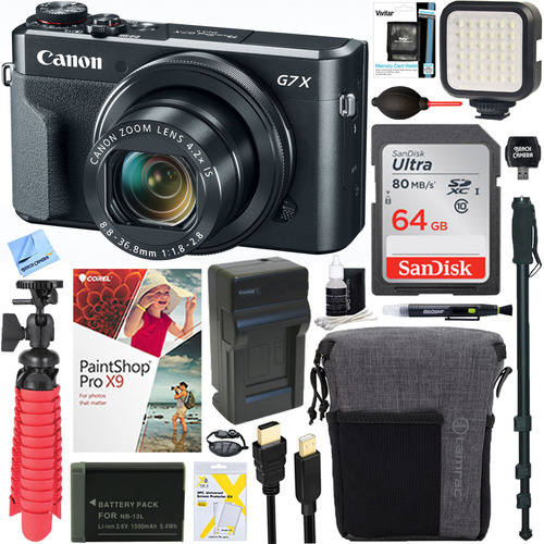 Canon PowerShot G7 X Mark II 20.1MP Digital Camera + 64GB Deluxe Accessory Bundle